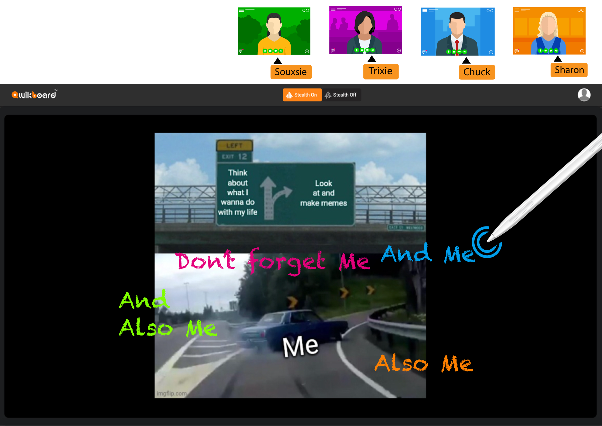 QWIKboard is a virtual whiteboard on all devices